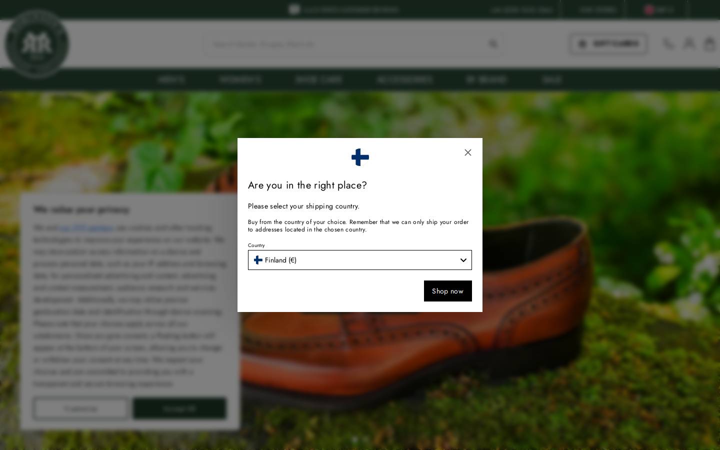 Robinson's Shoes homepage screenshot