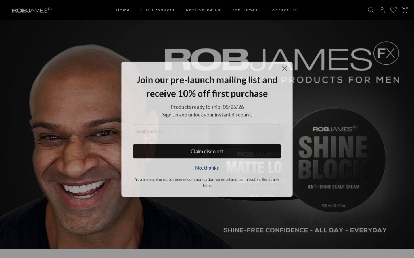 robjamesfx.com homepage screenshot