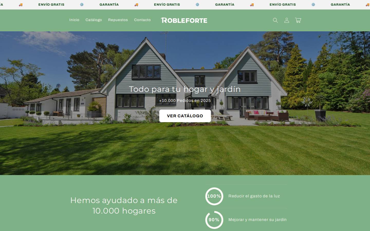 Robleforte homepage screenshot
