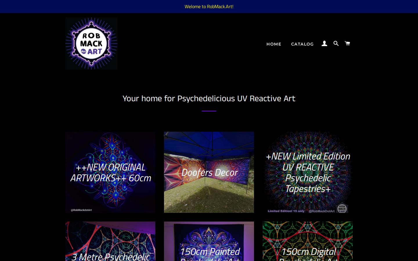 robmack.art homepage screenshot