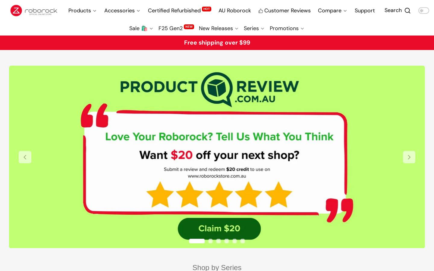 roborockstore.com.au homepage screenshot