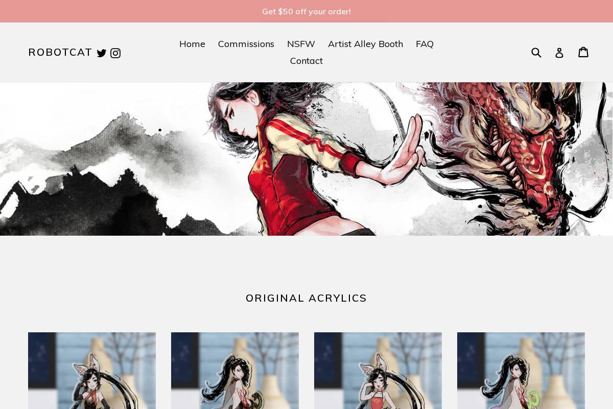 robotcat.art homepage screenshot