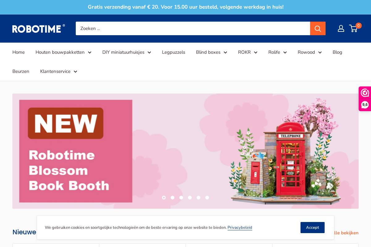 robotime.nl homepage screenshot