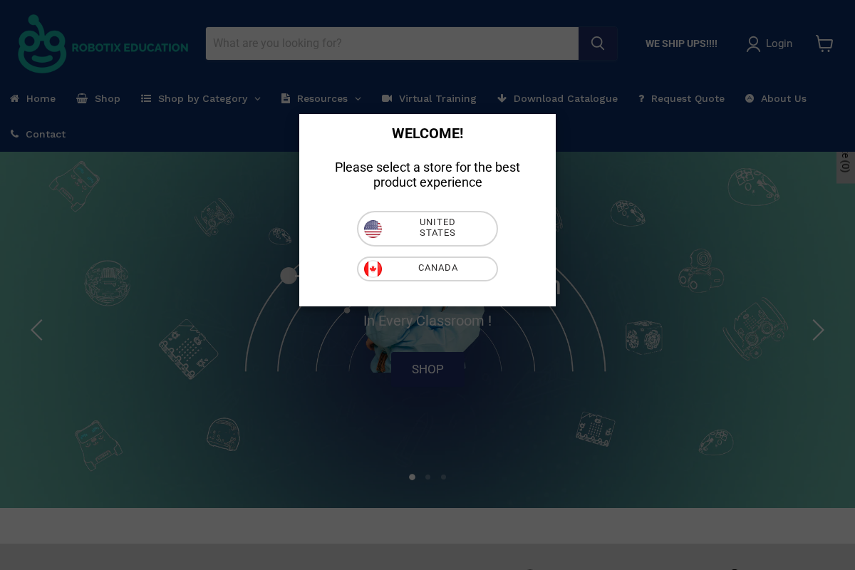 Robotix Education Inc. homepage screenshot