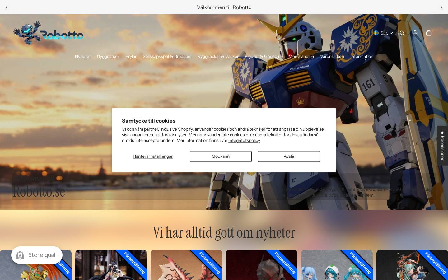 Robotto homepage screenshot