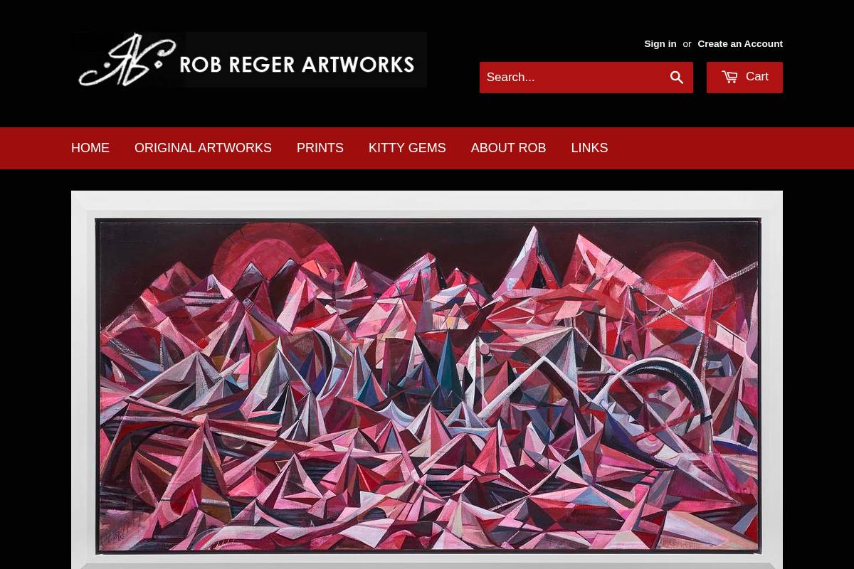 robregerart.com homepage screenshot