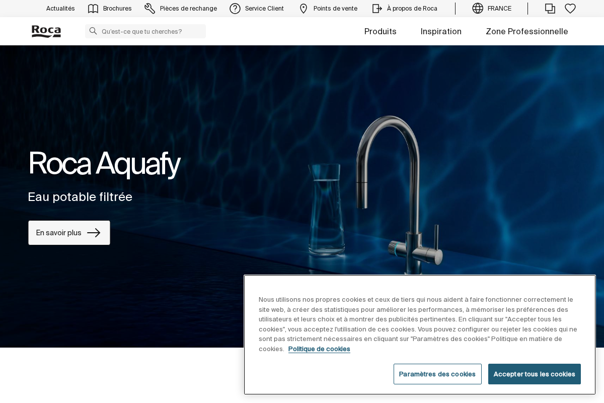 Roca homepage screenshot