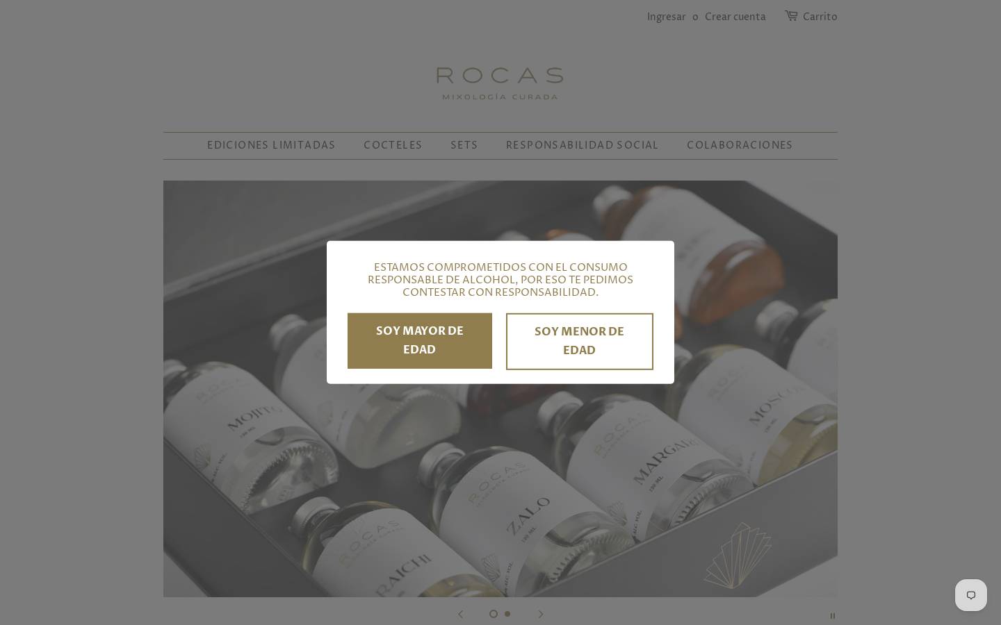 rocasmixologia.mx homepage screenshot