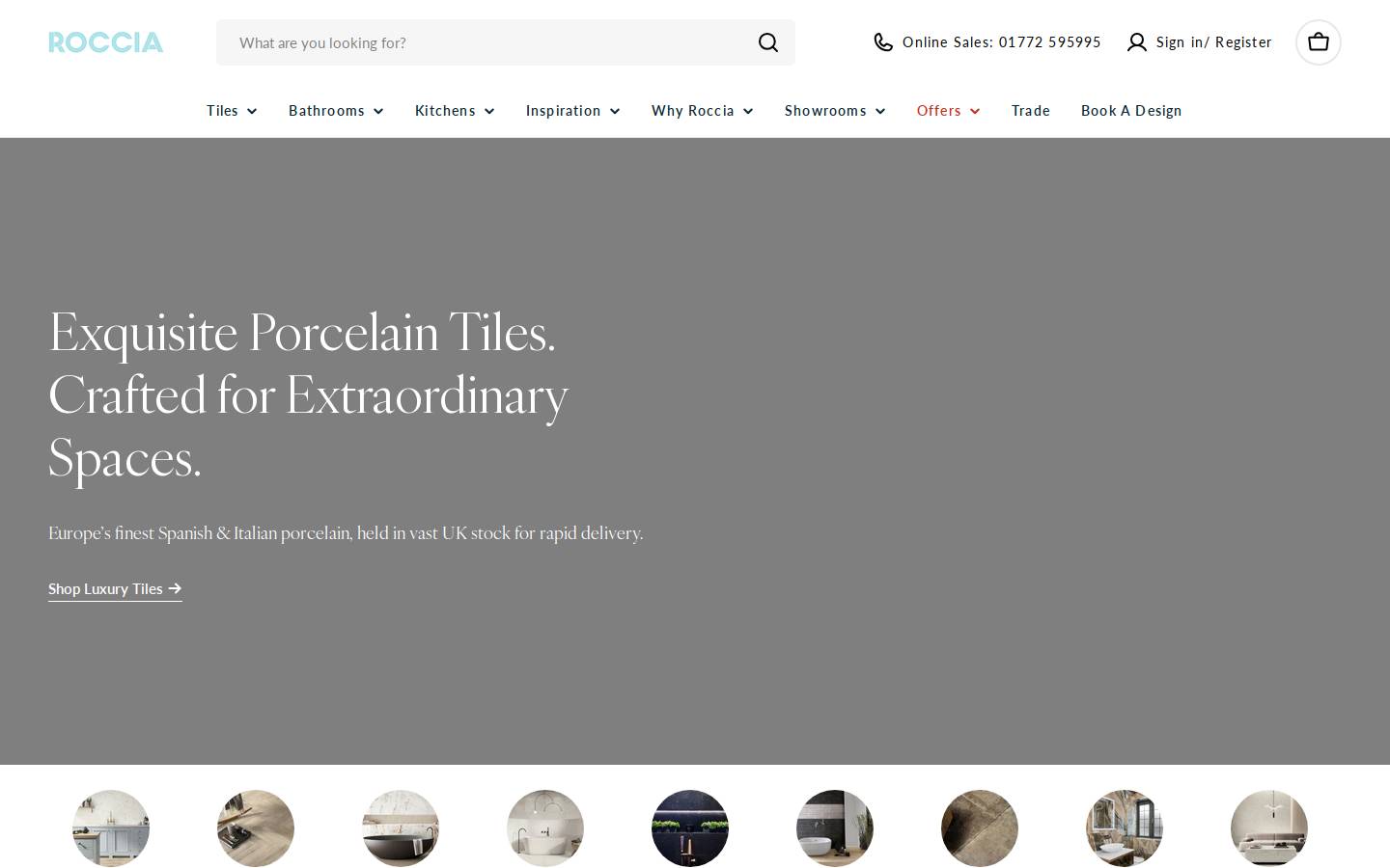 roccia.com homepage screenshot