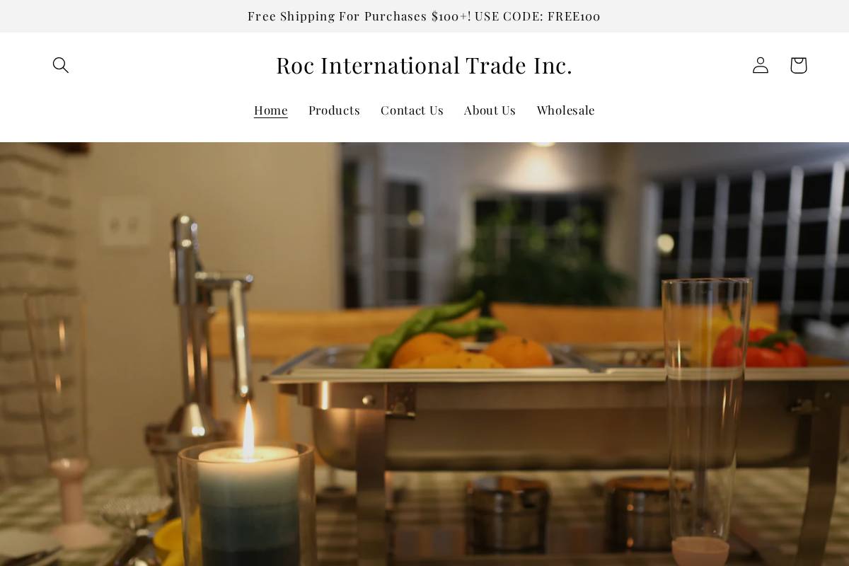 rocintltrade.com homepage screenshot