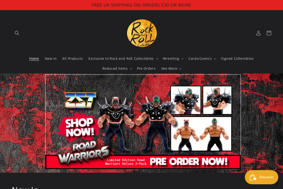 Rockandrollcollectibles homepage screenshot