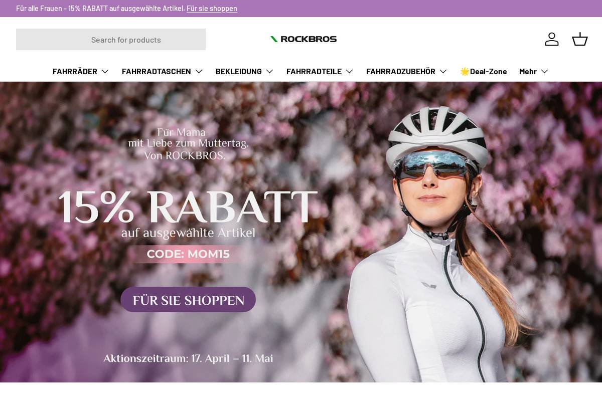 rockbrosbike.de homepage screenshot