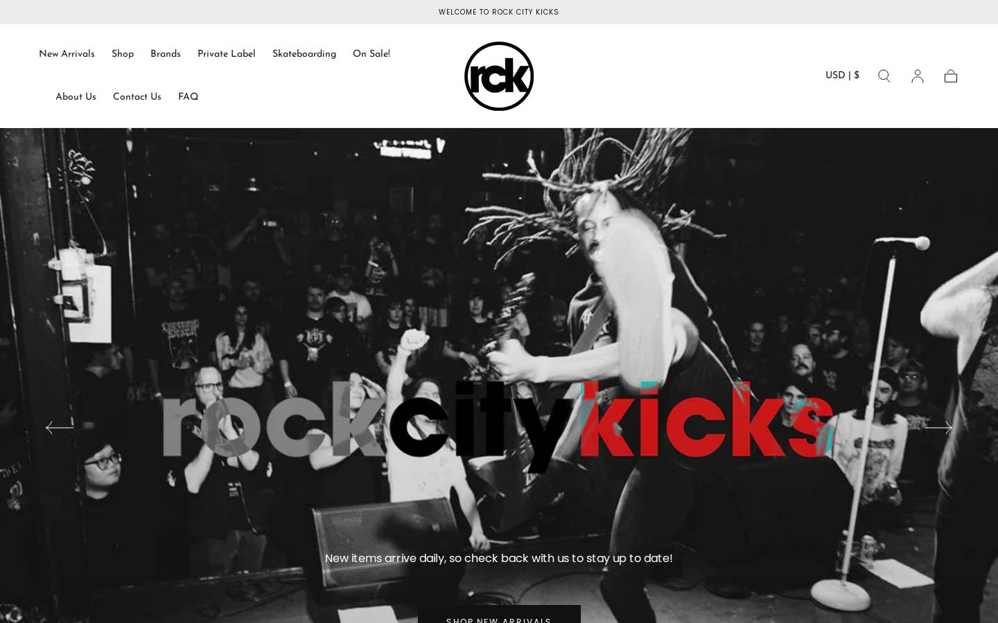 rockcitykicks.com homepage screenshot