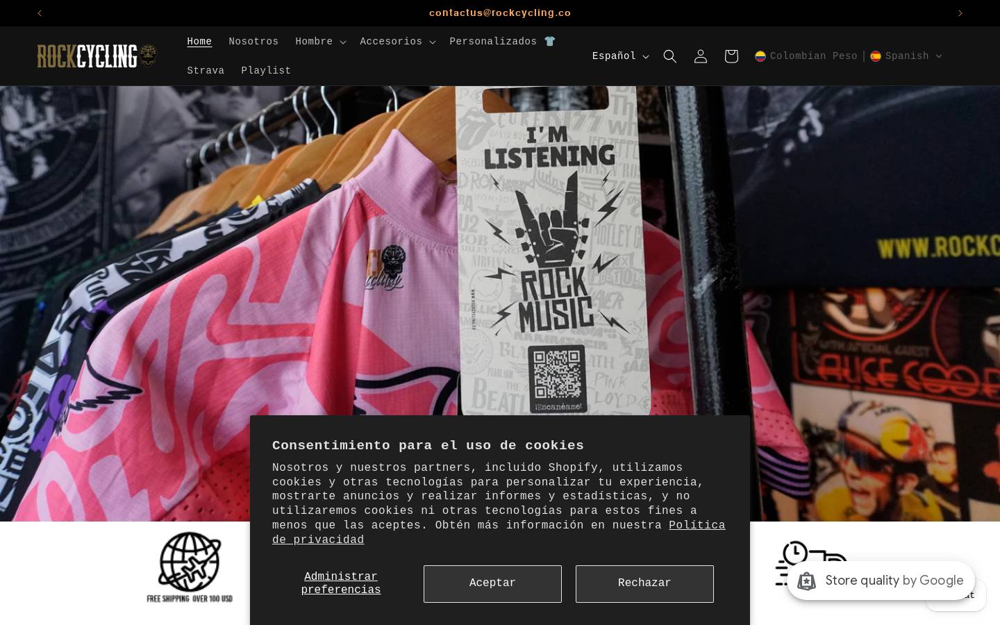 rockcycling.co homepage screenshot