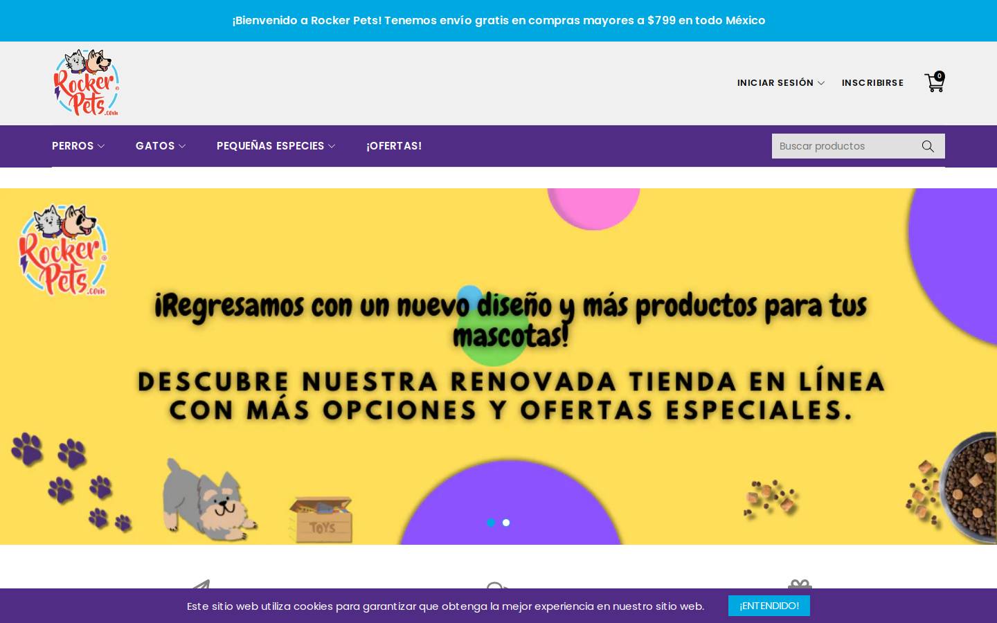 rockerpets.com homepage screenshot