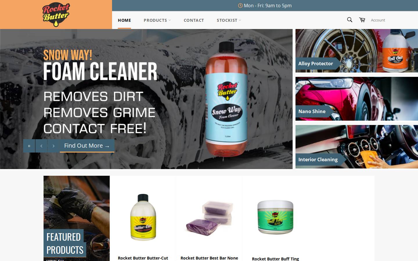 rocketbutter.com homepage screenshot