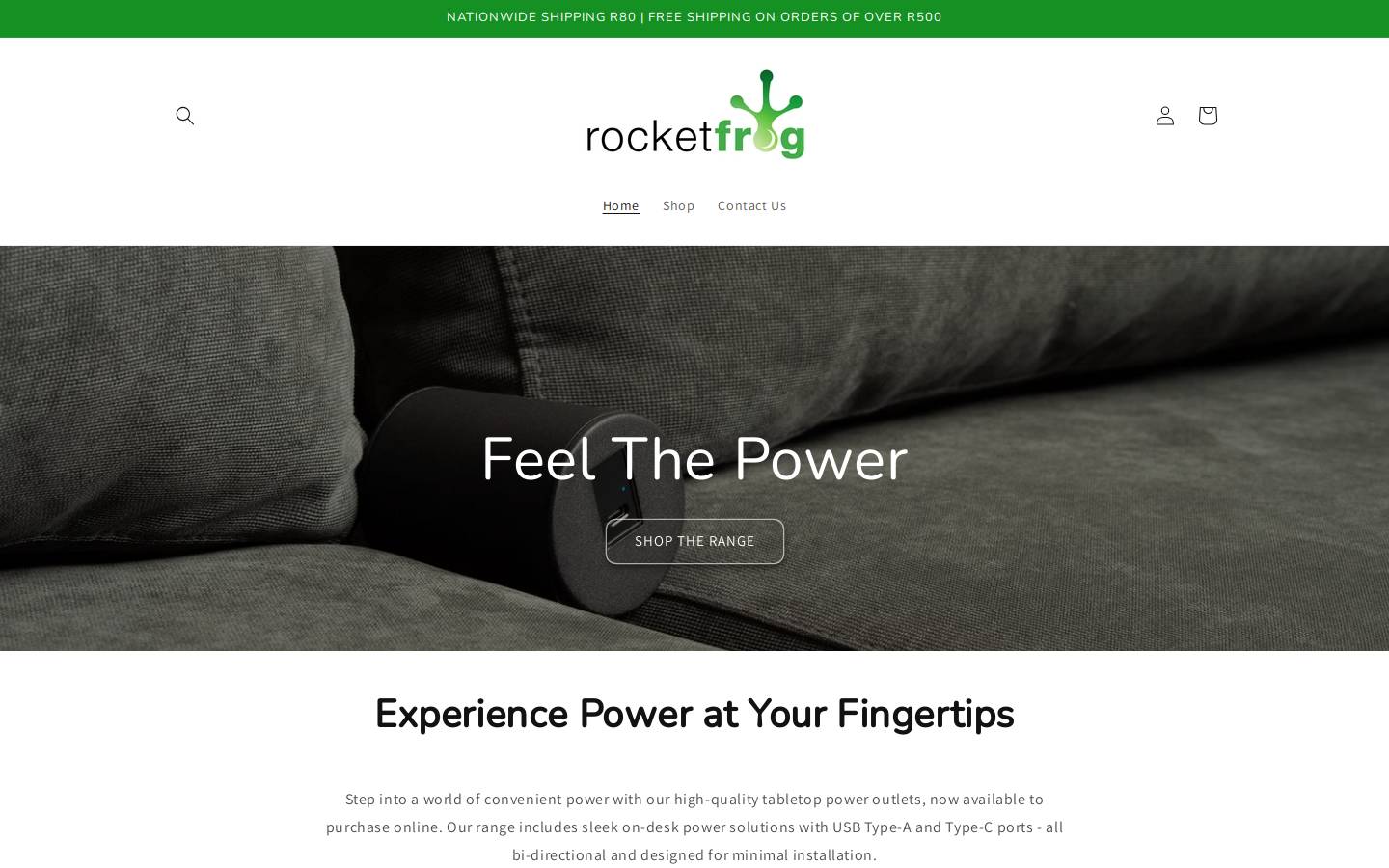 rocketfrog.co.za homepage screenshot