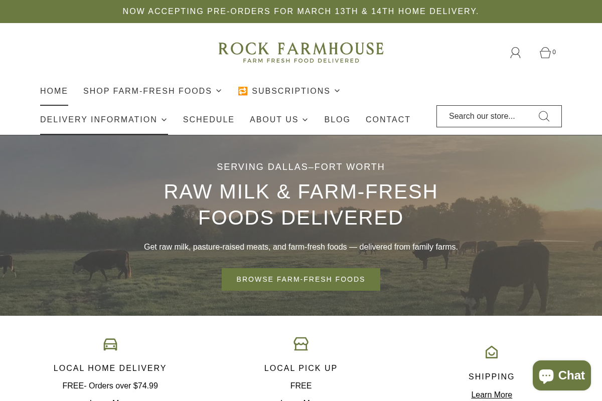 rockfarmhouse.com homepage screenshot