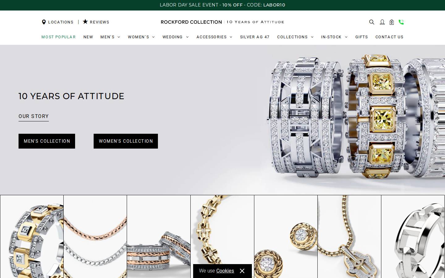 rockfordcollection.com homepage screenshot