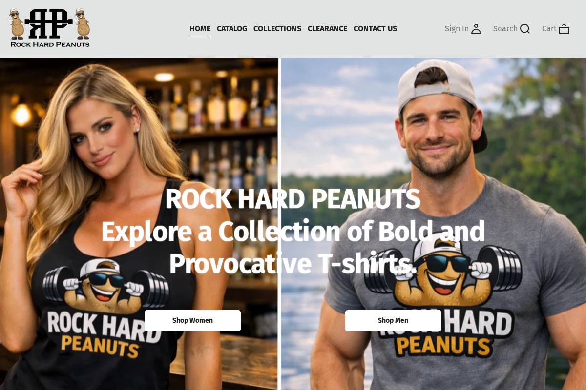 rockhardpeanuts.com homepage screenshot