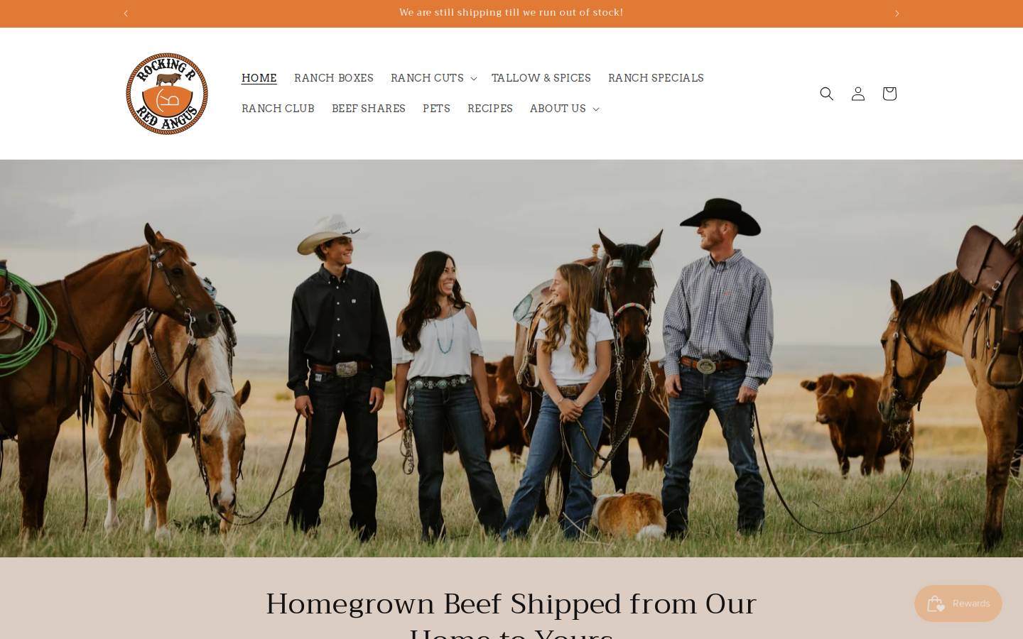 rockingrbeef.com homepage screenshot