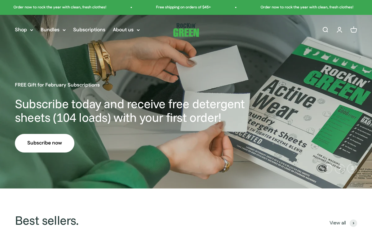 rockingreen.com homepage screenshot