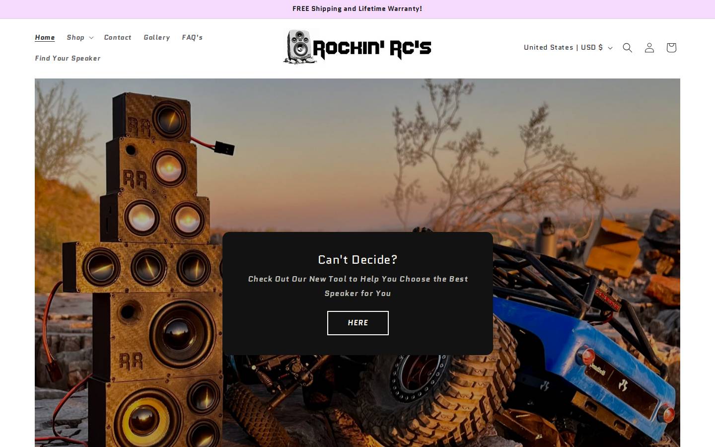 rockinrcs.com homepage screenshot