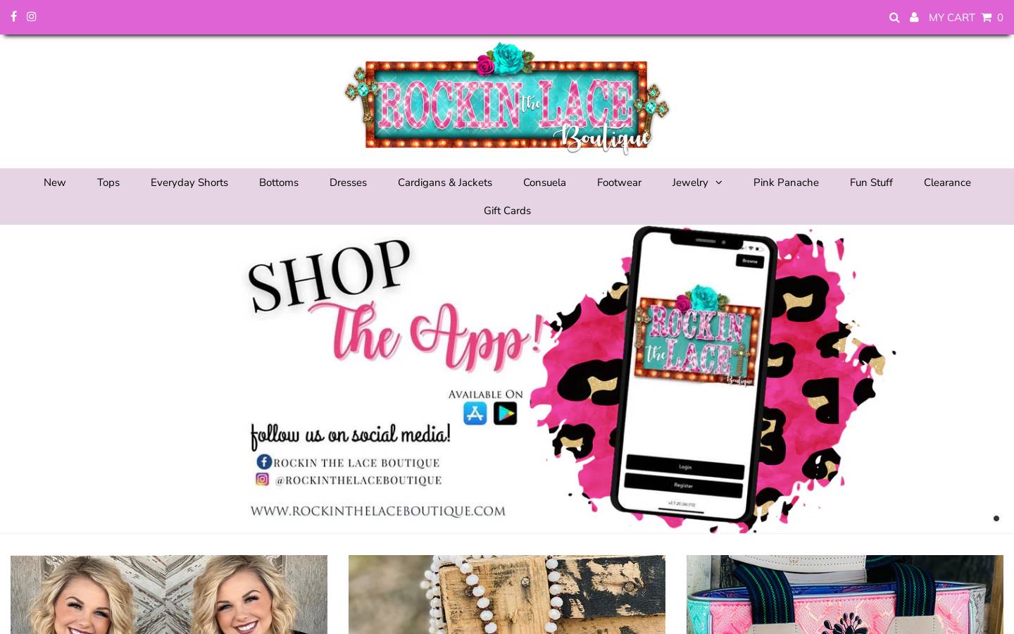rockinthelaceboutique.com homepage screenshot
