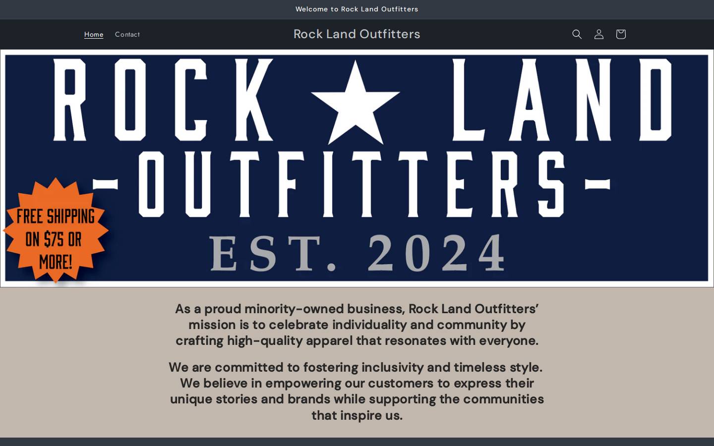 rocklandoutfitters.com homepage screenshot