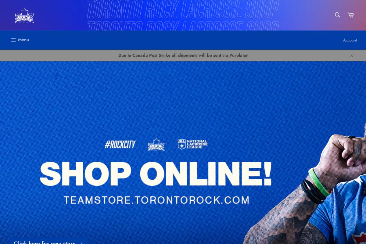 rocklaxshop.com homepage screenshot