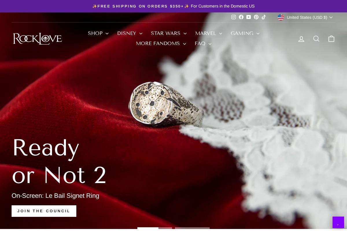 RockLoveJewelry homepage screenshot