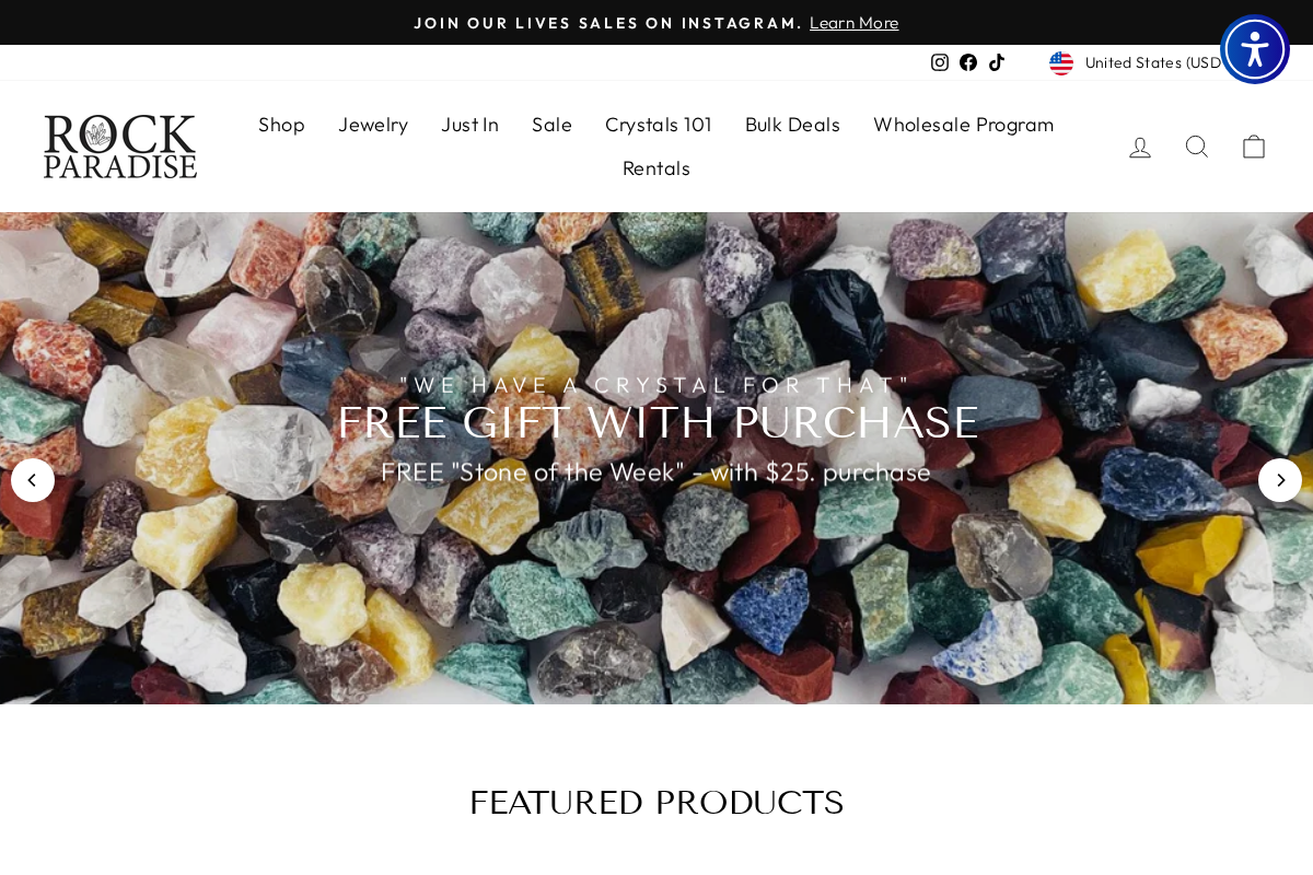 Rock Paradise homepage screenshot