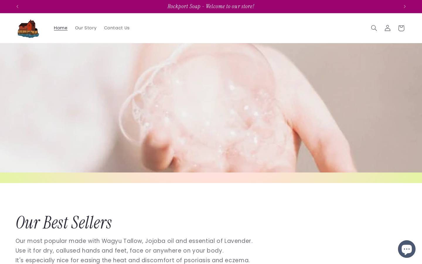 rockportsoap.com homepage screenshot