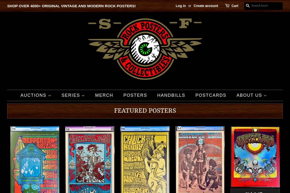 rockposters.com homepage screenshot