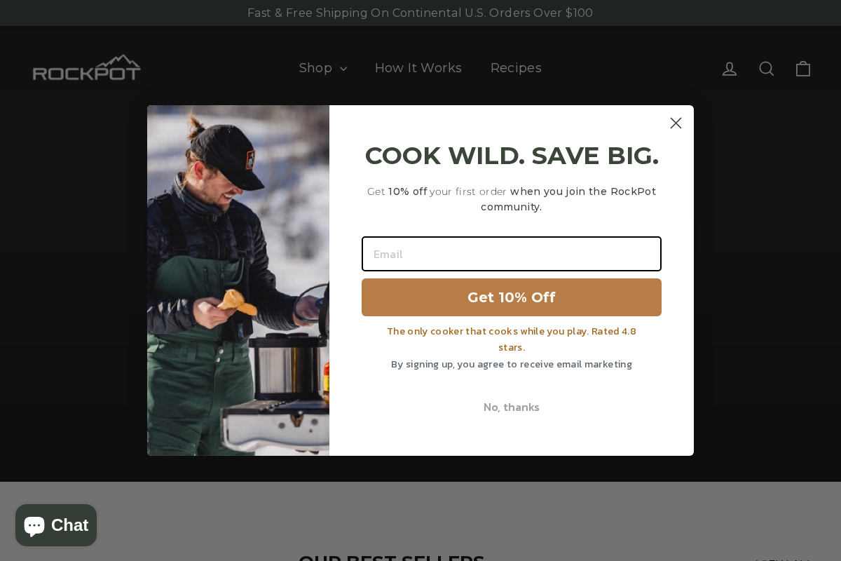 RockPot homepage screenshot