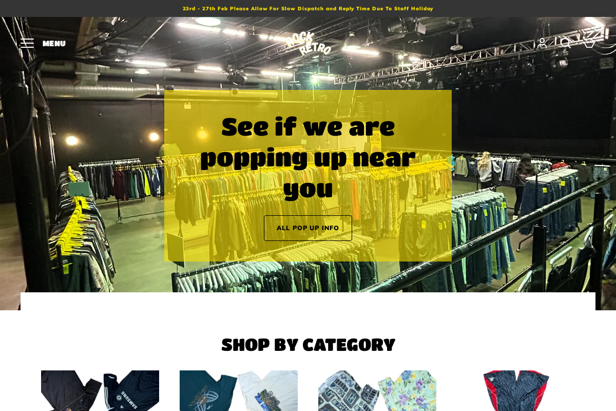 rockretroclothing.com homepage screenshot