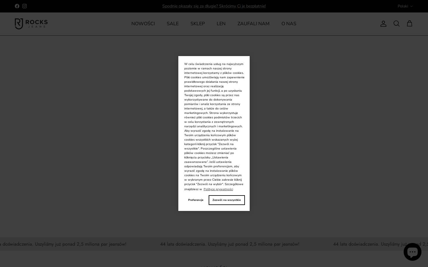 rocks-jeans.pl homepage screenshot