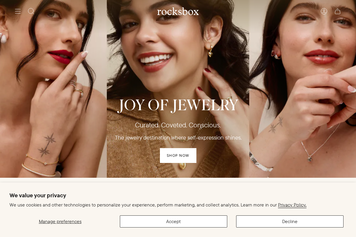 Rocksbox homepage screenshot