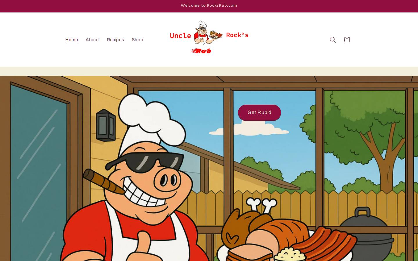 rocksrub.com homepage screenshot