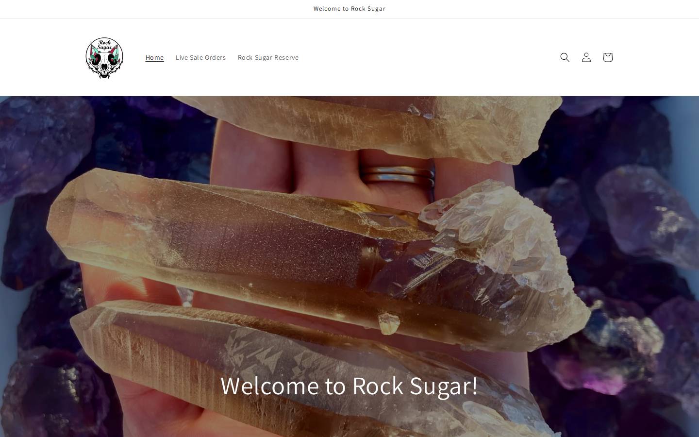 rocksugarshop.com homepage screenshot