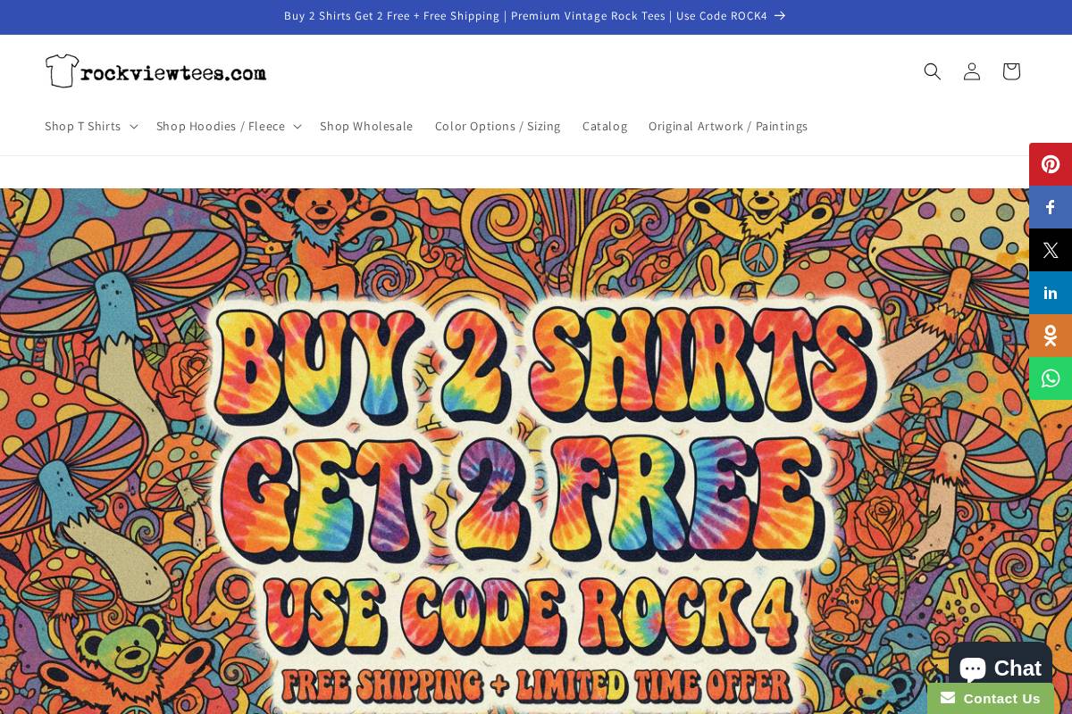 rockviewtees.com homepage screenshot