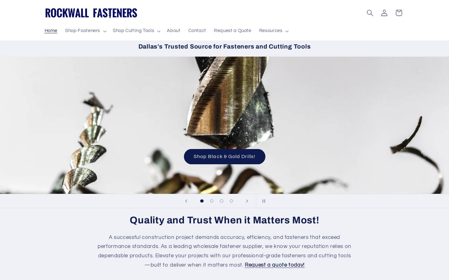rockwallfastener.com homepage screenshot