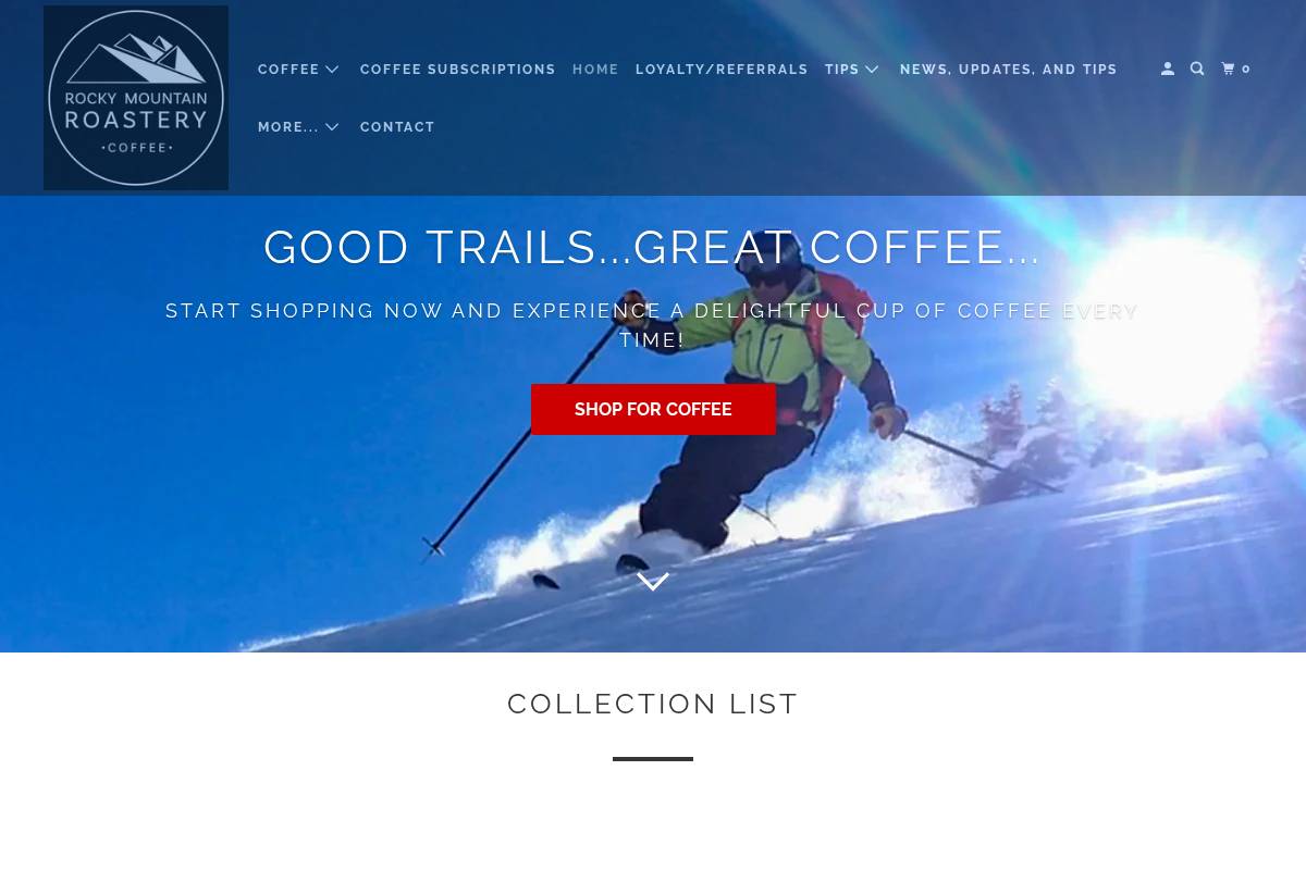 rockymountainroastery.com homepage screenshot