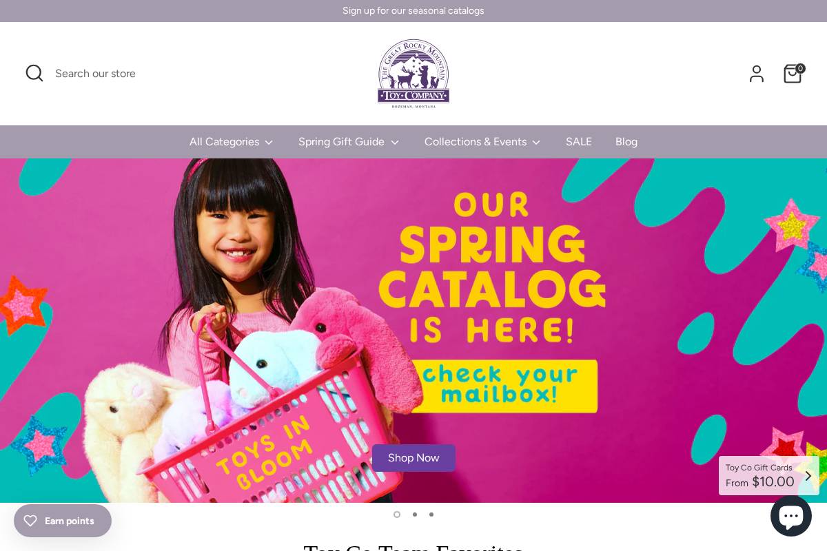 rockymountaintoycompany.com homepage screenshot