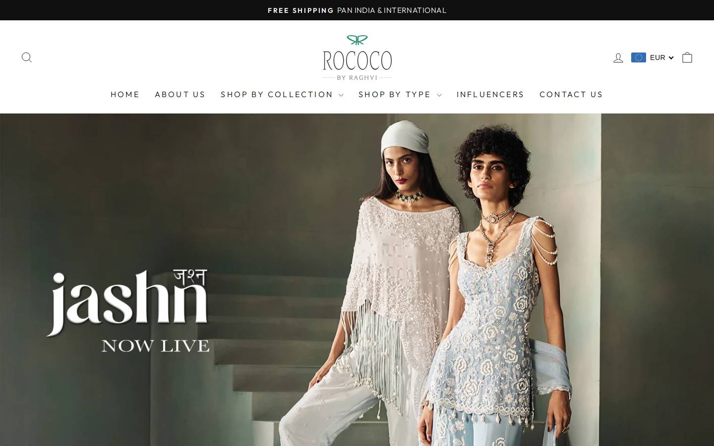 rococobyraghvi.com homepage screenshot