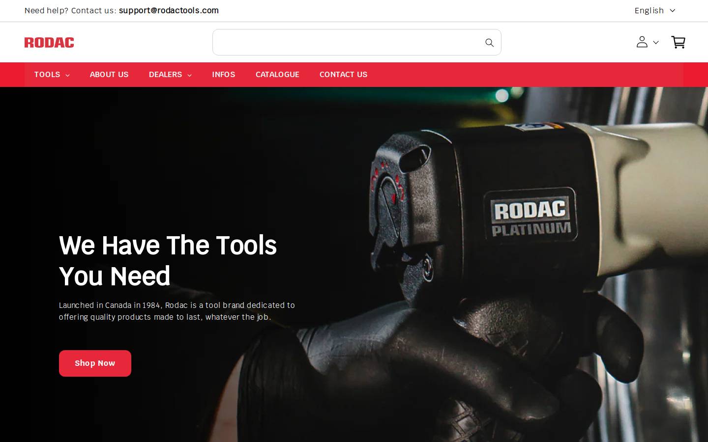 rodactools.com homepage screenshot