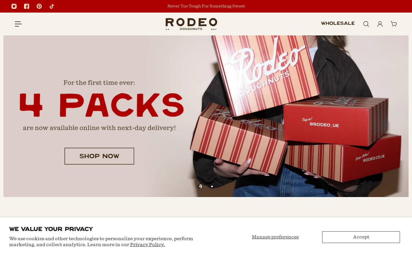 Rodeo homepage screenshot