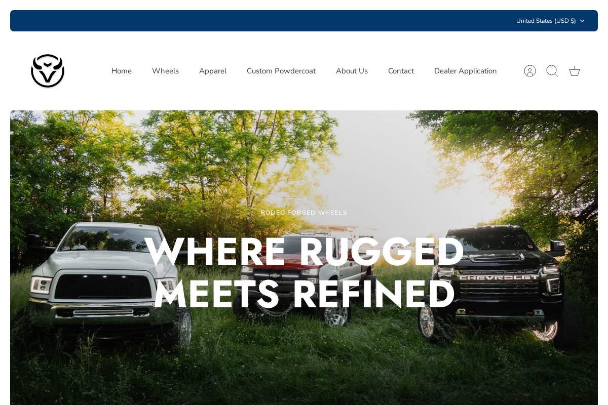 rodeoforged.com homepage screenshot