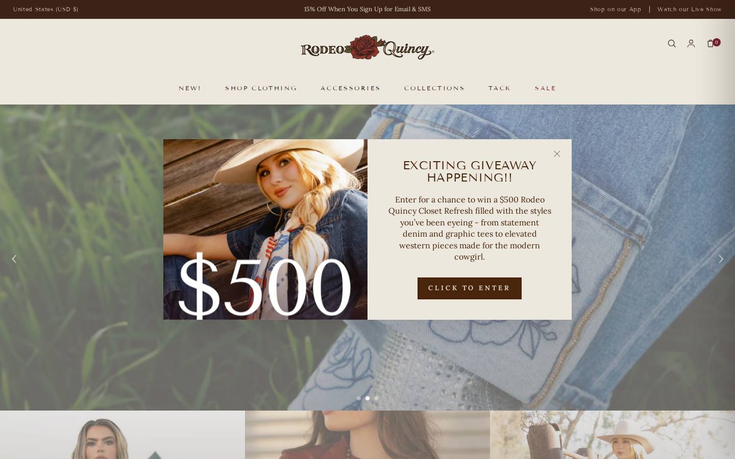 rodeoquincy.com homepage screenshot