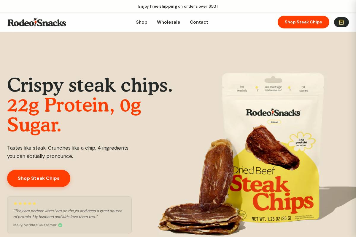 rodeosnacks.com homepage screenshot